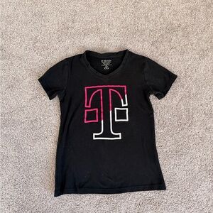 T-Shirt with Pink and White Logo